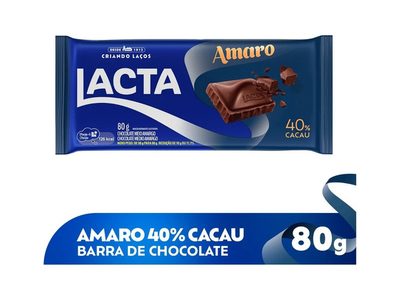 CHOCOLATE MEIO AMARGO AMARO 40% CACAU 80G