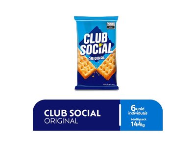 BISCOITO SALGADO CLUB SOCIAL - MULTIPACK 144G