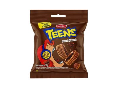 BISCOITO RECHEIO CHOCOLATE MARILAN TEENS PACOTE 30G