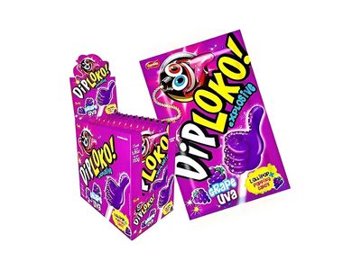 PIRULITO UVA DIP LOKO DANILLA 15 UNIDADES 11G SEM GLÚTEN
